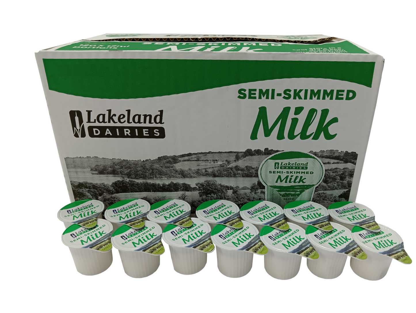 120x Semi Skimmed vs Whole Milk 12ml Pots UHT Long Life Jiggers Portion Lakeland