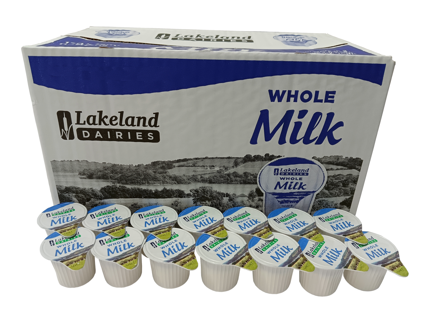 120x Semi Skimmed vs Whole Milk 12ml Pots UHT Long Life Jiggers Portion Lakeland