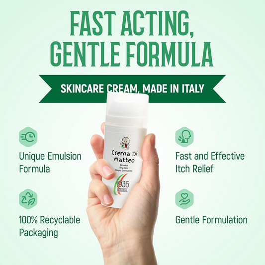 1936 Original Crema Di Matteo Cream - 100ml | Natural Eczema Relief for All Ages | Gentle Daily Moisturizer