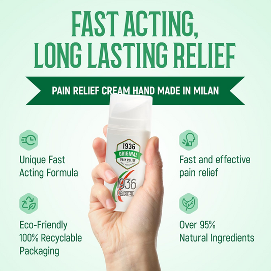 1936 Original Pain Relief Cream - Maximum Strength, Fast-Acting Relief with Natural Ingredients - 100ml, Made in Italy